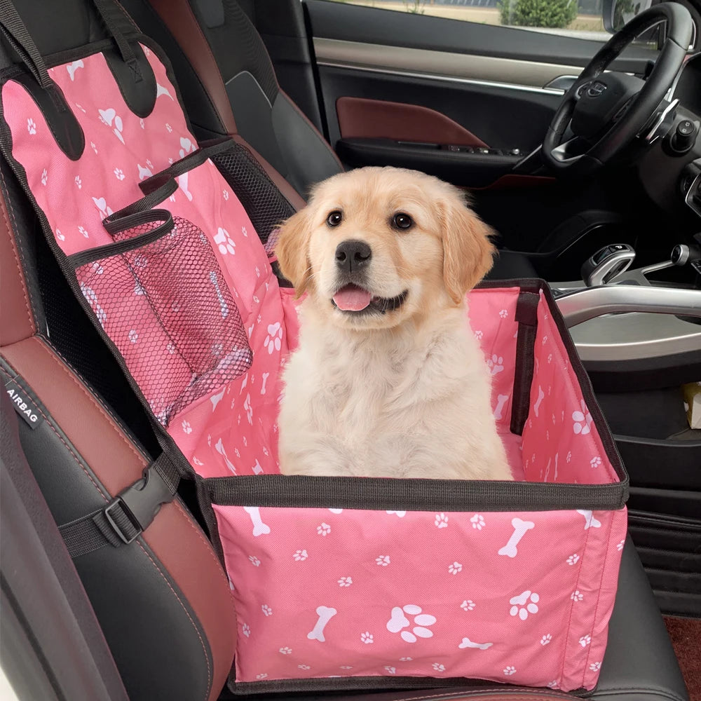 Dog Car Seat with Storage Pockets