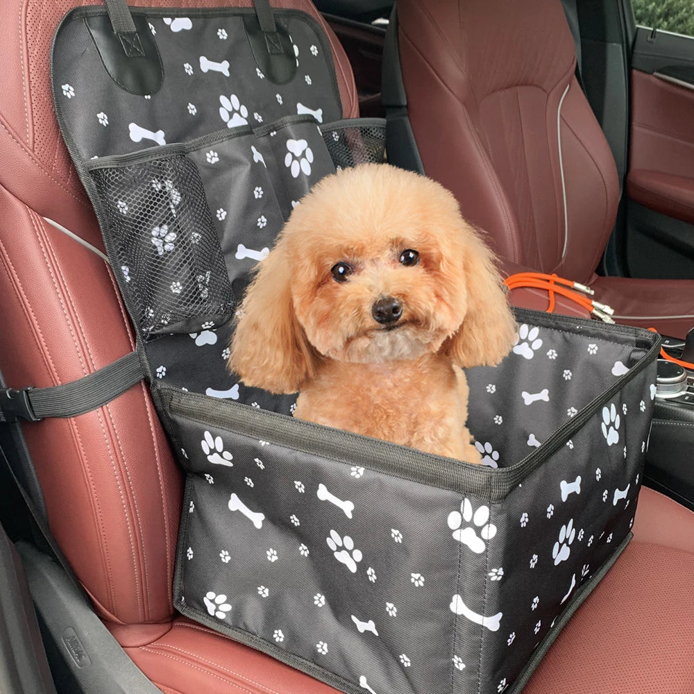 Dog Car Seat with Storage Pockets