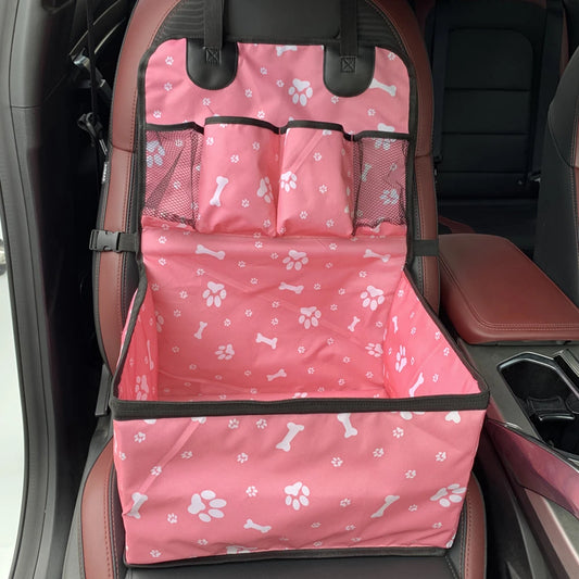 Dog Car Seat with Storage Pockets