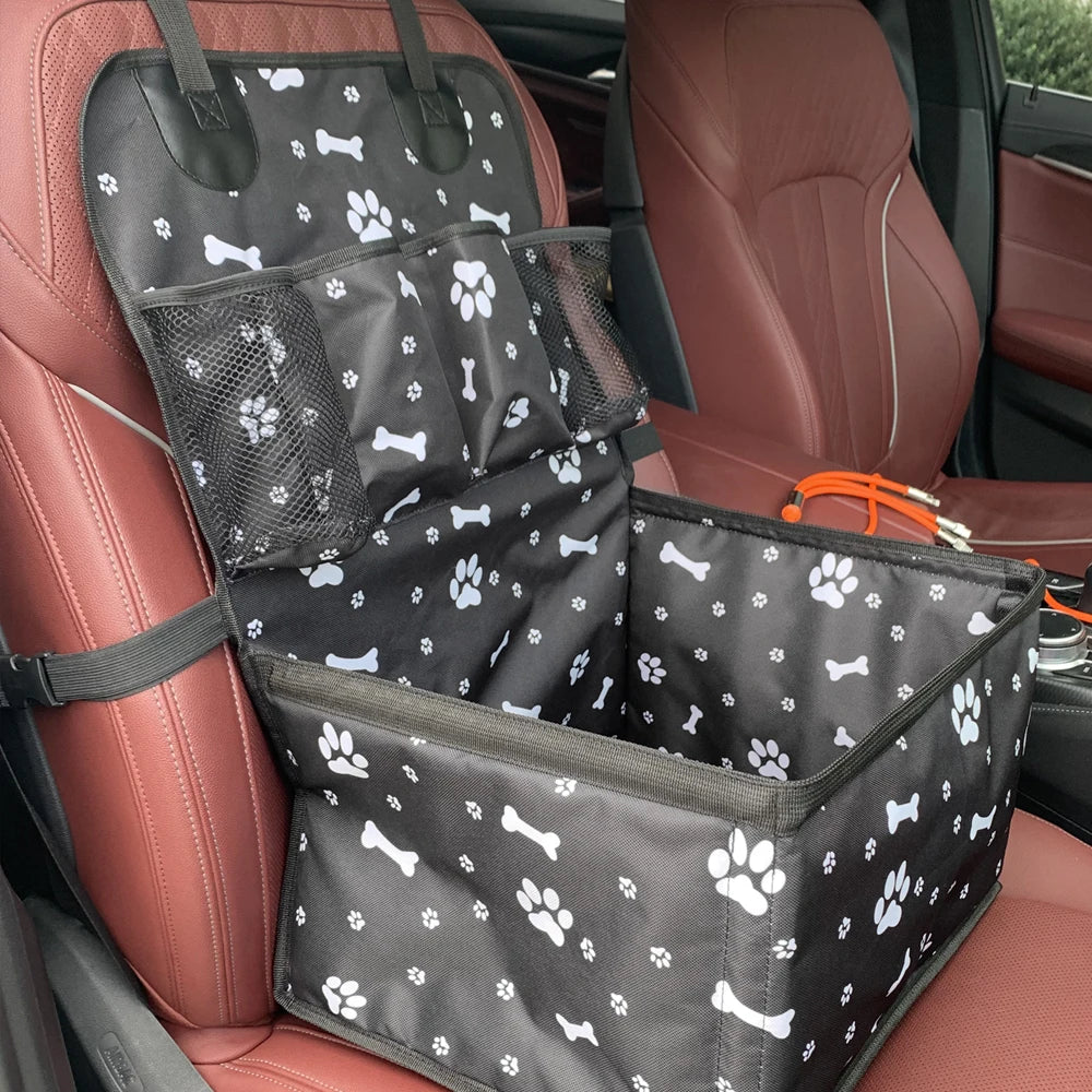 Dog Car Seat with Storage Pockets